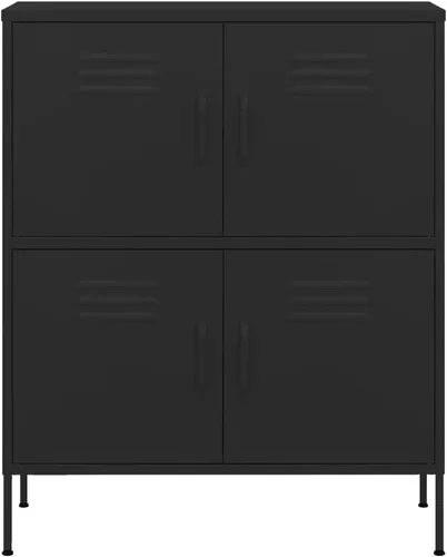 Miniatura 4 de 【Envío prioritario】Taquillas de metal, cajas de almacenamiento, zapatos y casilleros de acero compuesto con ranuras para tarjetas para oficina, Negro