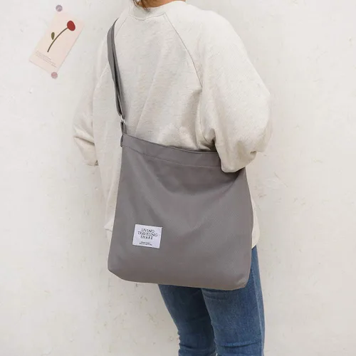 Miniatura 73 de Covelin - Bolsa de hombro informal de lona para mujer, estilo bohemio y retro, bolsa de mano, bolso cruzado, tamaño grande