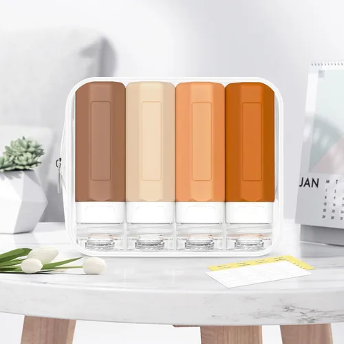 Miniatura 7 de Redfly Botellas de viaje para artículos de aseo personal, contenedores de tamaño de viaje aprobados por la TSA de 3 oz, sin BPA, contenedores a