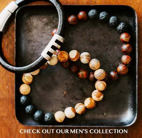 Miniatura 7 de Subherban Lava Rock Bracelet Essential Oil Bracelet - Handmade in the USA - Lava Stone Bracelet for Men - Oil Diffuser Lava Rock - Aromatherapy Oil