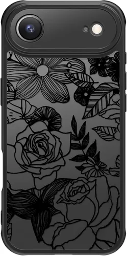 Miniatura 91 de FUNMIKO Funda para iPhone 16 Plus, carga inalámbrica y protección de grado militar, diseño floral moderno para mujeres y niñas, funda antideslizante