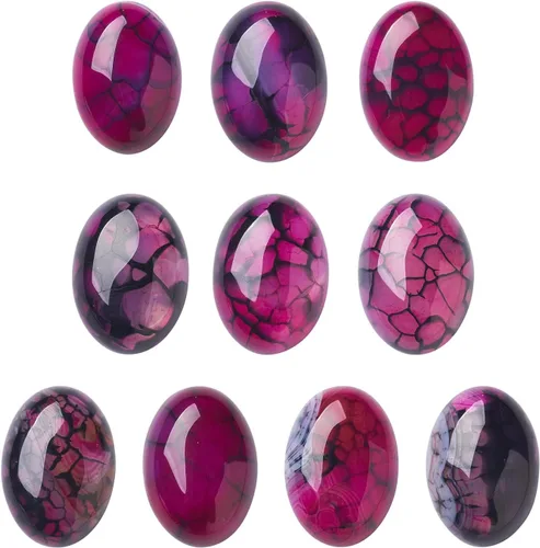 Miniatura 12 de Crafans Flat Back Gemstone Oval Cabochons Natural Stone Cabochons Healing Power Stone Chakra Crystal for Crafts DIY Jewelry Making Supplies