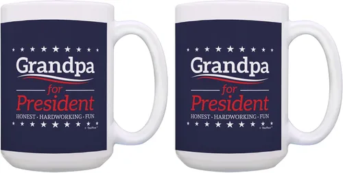 Miniatura 13 de ThisWear Taza de café de cerámica con asa para abuelo para presidente de 11 onzas 11oz - Grandpa