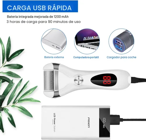 Miniatura 4 de ELMCHEE Kit de removedor de callos de pie eléctrico, removedores de callos recargables 3 cabezales de molienda portátil impermeable para el pie