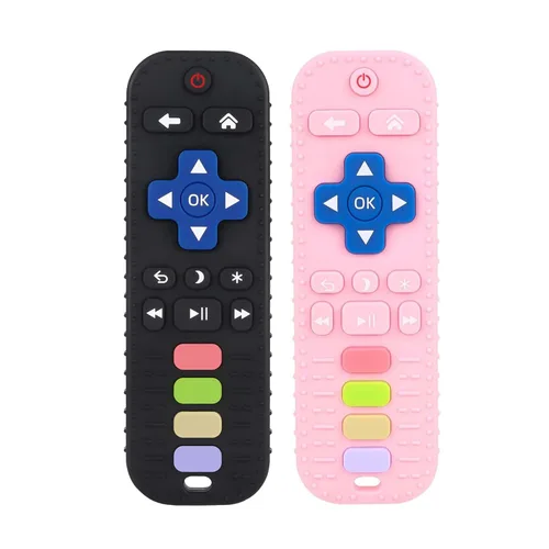 Miniatura 8 de Chuya Mordedores remotos de silicona para bebés, juguetes para dentición para TV, para bebés de 3-6-12-18 meses, juguetes para masticar para aliviar