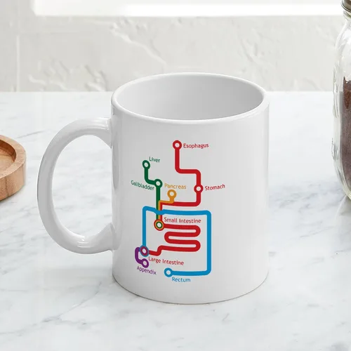 Miniatura 3 de CafePress Gastrointestinal Subway Map Mug 11 oz (325 ml) Ceramic Coffee Mug