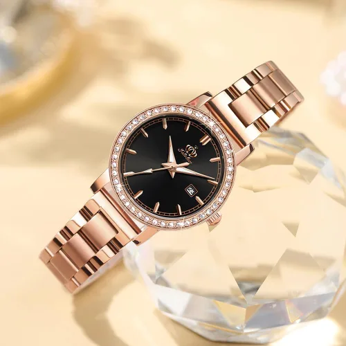 Miniatura 2 de Fate Love Relojes para mujer, juego de collar de movimiento de cuarzo japonés, conjunto de joyas de corazón, impermeable, 100 pies, analógico, reloj