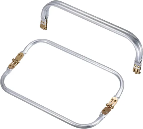 Miniatura 8 de uxcell Marco de metal para bolso, 2 unidades, marco de bloqueo rectangular de 5.9 pulgadas, cierre de cierre de beso, accesorios de repuesto
