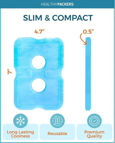 Miniatura 2 de Healthy Packers Ice Packs for Lunch Boxes & Coolers - Freezer Packs - Original Cool Pack Cooler Accessories for Beach, Camping & Fishing Slim &