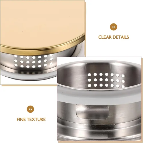 Miniatura 5 de EXCEART Tapa de repuesto de acero inoxidable para jarra de agua para jarra de vidrio, resistente a fugas, accesorio de contenedor de bebidas frías