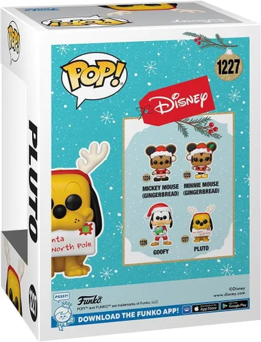 Miniatura 3 de POP Disney Holiday: Figura de vinilo de Pluto Funko de reno (paquete con funda protectora compatible), multicolor, 3.75 pulgadas