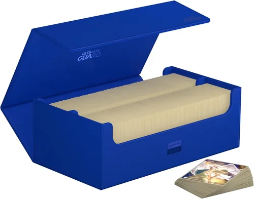Miniatura 6 de Ultimate Guard Arkhive 800+, estuche para mazo para 800 cartas TCG con doble funda, azul, compatible con Boulders, cierre magnético y forro