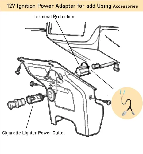 Miniatura 3 de EWAY Adaptador de corriente de 12 voltios para encendedor de cigarrillos GM Chevrolet Buick/arnés de cable para agregar dispositivo de radio CB