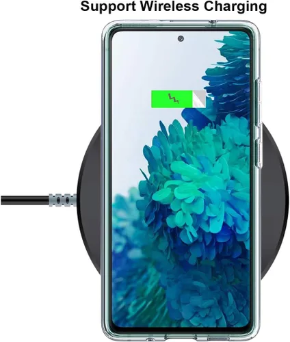 Miniatura 6 de Unov Funda para Galaxy S20 FE transparente con diseño de TPU suave absorción de golpes, diseño delgado en relieve patrón protector (gato negro)