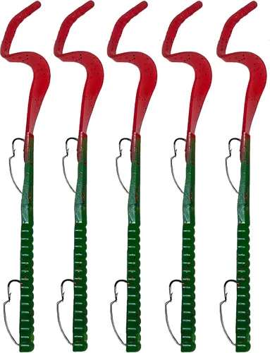Miniatura 10 de Delong Lures Juego de Señuelos de Pesca para Lubina, Cebo de Natación Pre-aparejado Sin Maleza de 10 pulgadas, Señuelos de Pesca para Lubina