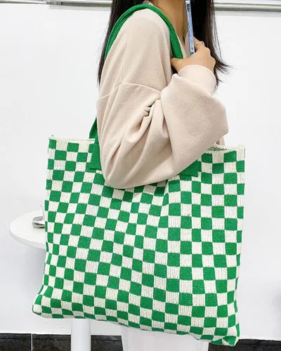 Miniatura 44 de Bolsas de ganchillo para mujer, bolsa de mano de playa de verano, bolsa de hombro de gran capacidad, bolsa de hobo estética, bolsa de punto, bolsa