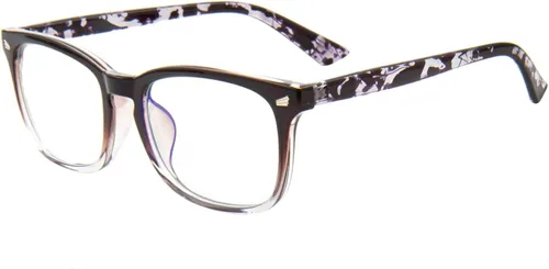 Miniatura 2 de MAXJULI - Lentes de bloqueo de luz azul, para lectura en computadora, juegos, televisión, teléfonos para mujeres y hombres (marrón translúcido)