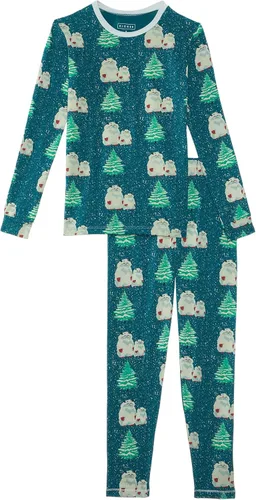 Miniatura 42 de KicKee Pants Conjunto de pijama de manga larga con estampado de piezas
