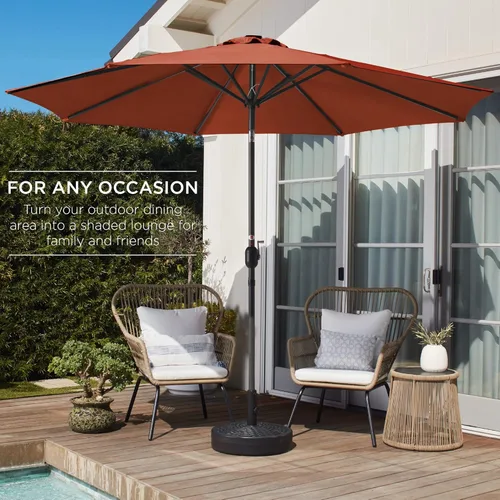 Miniatura 3 de Best Choice Products Sombrilla de patio al aire libre de 10 pies, sombrilla de mesa para exteriores, sombrilla de patio, sombrilla de mercado con 8