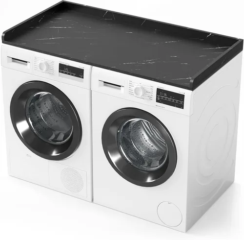 SpaceAid Encimera para Lavadora y Secadora, Estante Superior de Madera para Lavandería con Borde, 54" de Ancho x 27.5" de Profundidad, Organizador