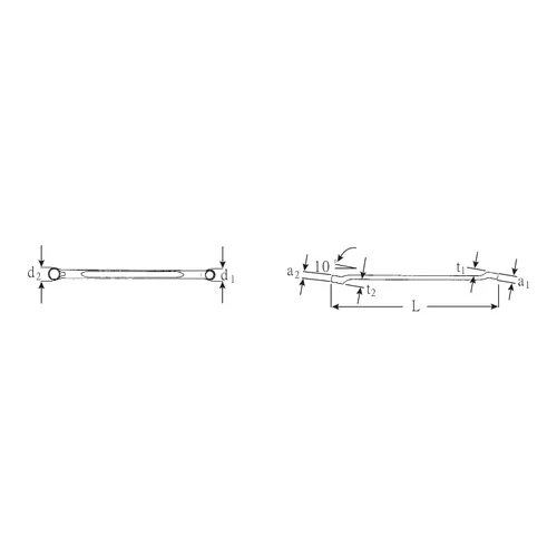 Miniatura 3 de Stahlwille 41072123 - Llave de anillo de doble extremo, hecha de acero de aleación de cromo y cromado, desplazamiento poco profundo con perfil