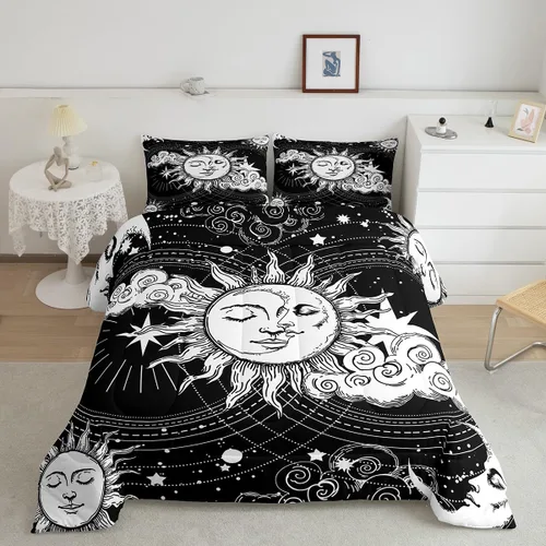 Miniatura 12 de Erosebridal Juego de ropa de cama de guepardo con rosa roja, juego de edredón con estampado de leopardo y gato, edredón romántico de plumón, Multi 03