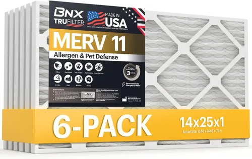 Miniatura 16 de BNX TruFilter - Filtro de aire MERV 11 de 10 x 10 x 1 pulgadas (paquete de 4) – Fabricado en Estados Unidos – Defensa contra Alérgenos Filtros