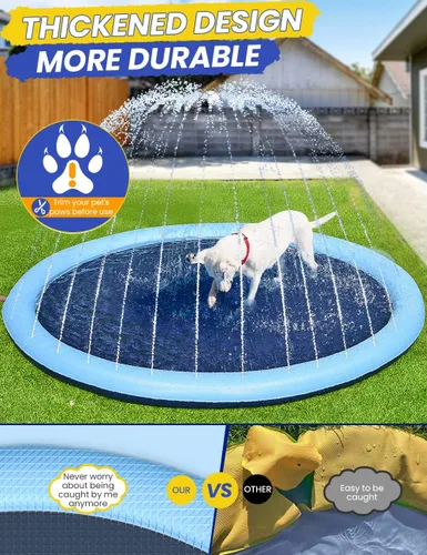 Miniatura 4 de PETOCAT Almohadilla antideslizante para perros, para piscina, extra grande, para niños, perros, bebés, piscina de verano al aire libre, juguete