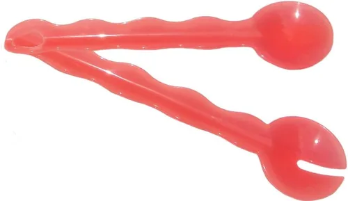 Miniatura 2 de Tupperware Impressions - Juego de pinzas para servir ensaladas, cucharas entrelazadas, color rojo sandía