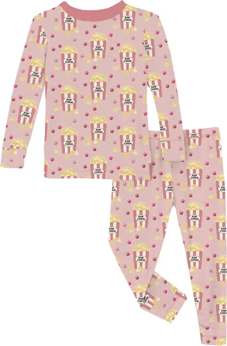 Miniatura 129 de KicKee Pants Conjunto de pijama de manga larga con estampado de piezas