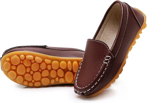 RVROVIC Mocasines planos Oxford de piel sintética para niños y niñas (niño pequeñoniño pequeño)