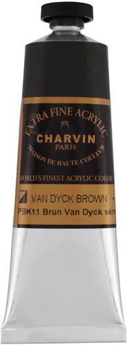 Miniatura 173 de Charvin Pintura acrílica profesional extrafina – verde absenta, tubo de 2.1 fl oz, pigmentos de triple fresado, resistente a la luz, pinturas