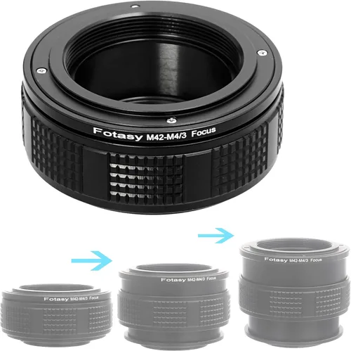 Miniatura 24 de Fotasy Adaptador Manual de Lente NK a M4/3, Montura F a MFT, Compatible con Nikon F lente Panasonic G7 G9 GF8 GF90 GH5 II GX7 GX9 GX850 G90 G91 G95