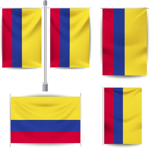 Miniatura 2 de YongFoto Bandera de Columbia de 1 x 1.5 pies, bandera nacional colombiana para celebraciones al aire libre, hogar, jardín, porche, fiesta, banderas