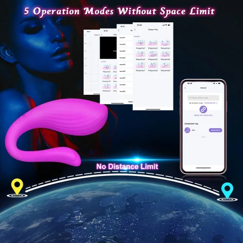 Miniatura 5 de Bragas vibratorias con aplicación y control remoto, vibrador portátil, Healexcer Smartphones Dual Motors Juguetes sexuales para adultos para Púrpura