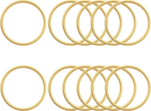 Mulutoo 12 piezas de anillos de macramé de metal de 1.6 pulgadas para hacer coronas de boda, decoración de macramé para colgar en la pared (0.157