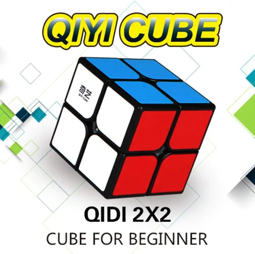 Qiyi Qidi Speed Cube 2x2 - Pegatina Brillante-Ligera Suave (Colores Clásicos) - Juguetes de Rompecabezas 2x2x2, El Juguete Más Educativo para