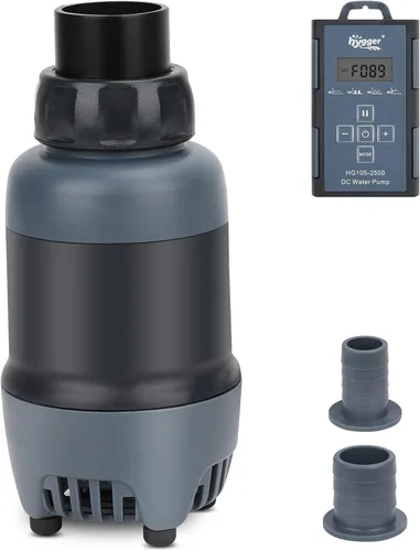 Bomba de agua para acuario Hygger de 24V CC, bomba sumergible de 925 gal/hr 35W 11.5 pies con controlador, bomba de fuente de agua con 3 boquillas,