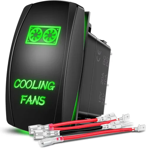 Miniatura 13 de Nilight NI-RS05 Interruptor basculante de barra de luz LED de 5 pines con láser, luces traseras, 20 A/12 V, 10 A/24 V, juego de cables de puente, 2