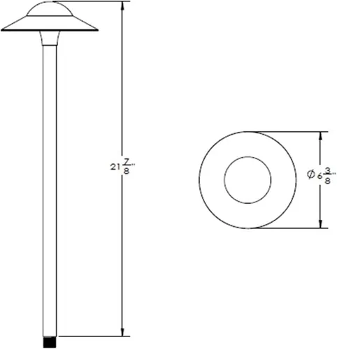 Miniatura 8 de WAC Iluminación de paisaje, toldo LED de 12 V para camino y área con tapa redonda de 6.5 pulgadas, 2700 K, LED cálido incorporado en bronce