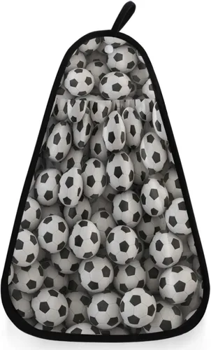 visesunny Toalla de cocina con estampado 3D de pelota de fútbol con lazo para colgar, toalla de mano absorbente para limpieza y secado de baño