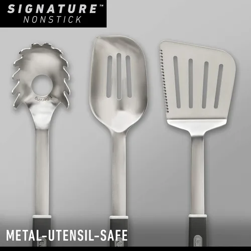 Miniatura 5 de Calphalon Juego de utensilios de cocina antiadherentes de 10 piezas que se mantienen frescos, asas de acero inoxidable para lavavajillas