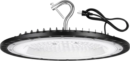 Miniatura 6 de YANYCN Paquete de 12 unidades de 100 W UFO Led Luz de bahía alta, 5000 K Luz diurna para tienda comercial, 120 V, 15000 lm