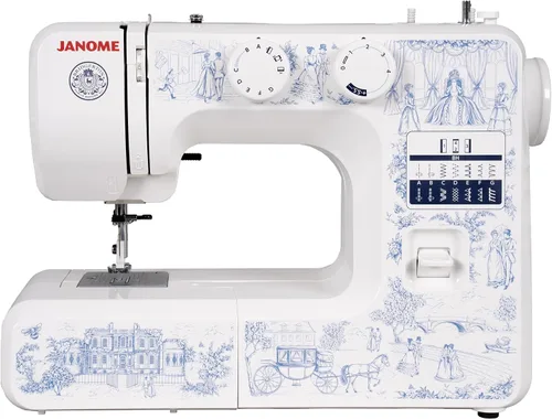 Miniatura 12 de Janome Blue Couture - Máquina de coser fácil de usar con estructura metálica interior, diagrama de bobina, videos tutoriales, ¡hecha pensando