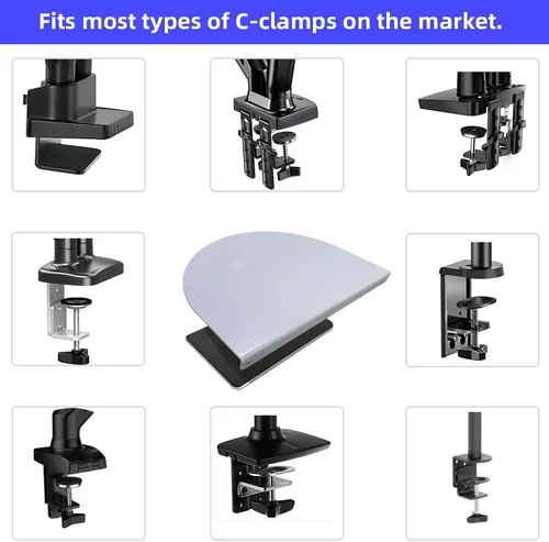 Miniatura 6 de Placa de refuerzo para montaje en monitor de acero, placa de refuerzo para brazo de monitor para mesas frágiles, placa de refuerzo para montaje