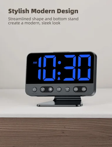 Miniatura 7 de Odokee Despertadores digitales para dormitorios: atenuador de brillo número 5 en negrita, fácil de leer en toda la habitación, 5 sonidos de alarma