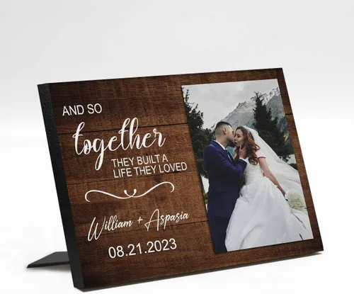 Miniatura 12 de Marco de fotos de boda personalizado con nombre de foto, regalos de boda personalizados para parejas, marco de fotos de boda personalizado, regalo