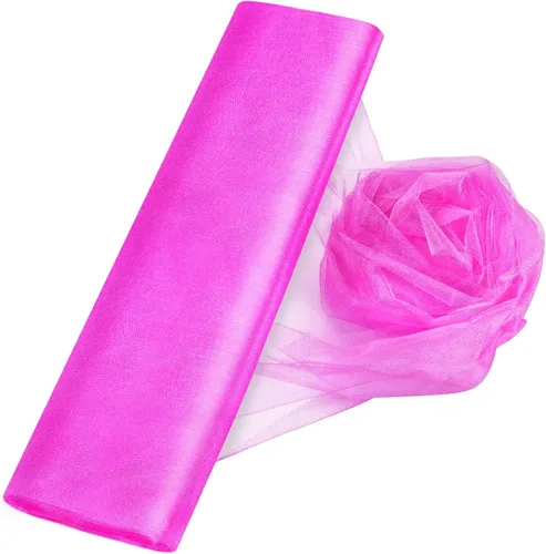 Miniatura 16 de Cortinas de telón de fondo de tul de organza de cristal para bodas, baby shower, fiesta de cumpleaños, decoración de eventos, 19 pulgadas x 30 Negro