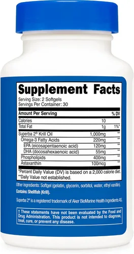 Miniatura 5 de Nutricost Krill Oil 0.03 onzas; 60 softgels líquido, Omega-3 Epa-Dha, 1