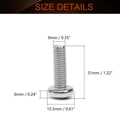 Miniatura 2 de MroMax 5 tornillos de máquina Phillips de cabeza plana M8 x 0.984 in, acero inoxidable 304 18-8, rosca completa, tornillos de cabeza cruzada gris